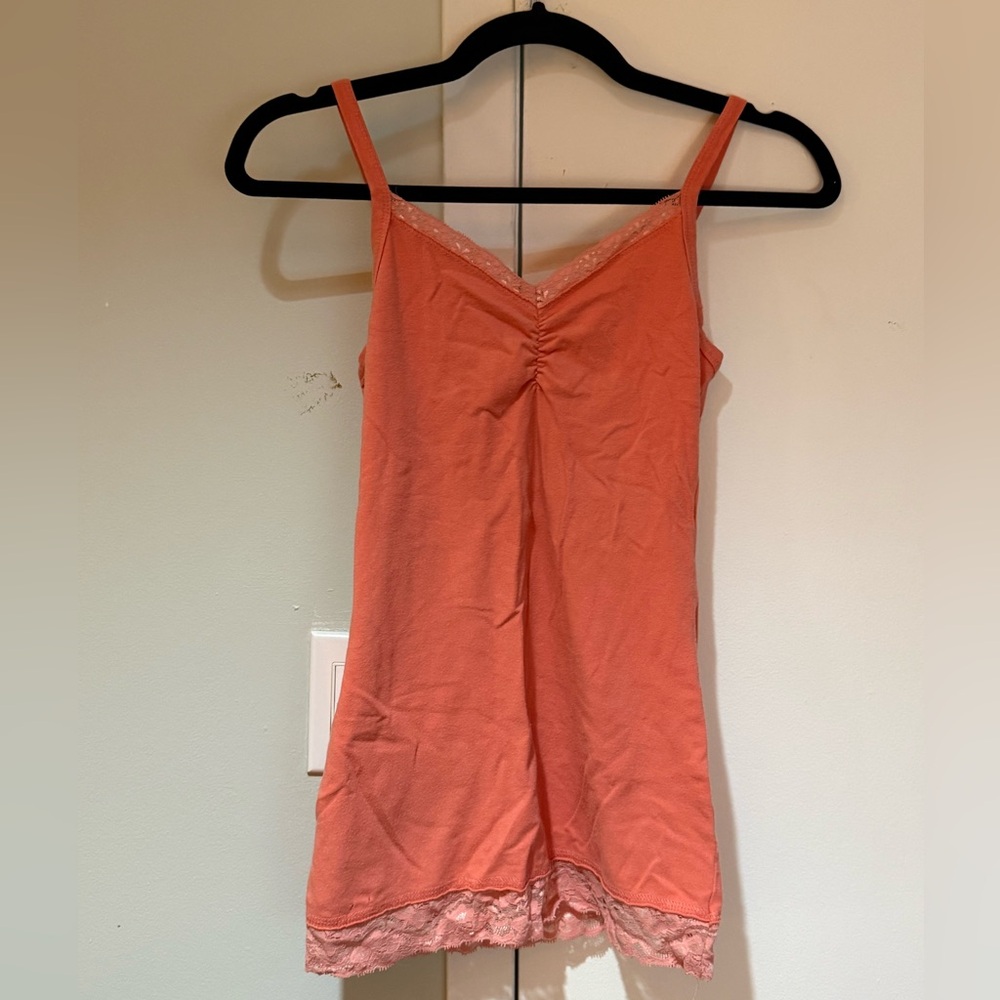 BKE Coral Lace Accent Top - Picture 1 of 5